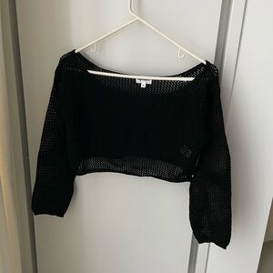 Superdown cropped top in black